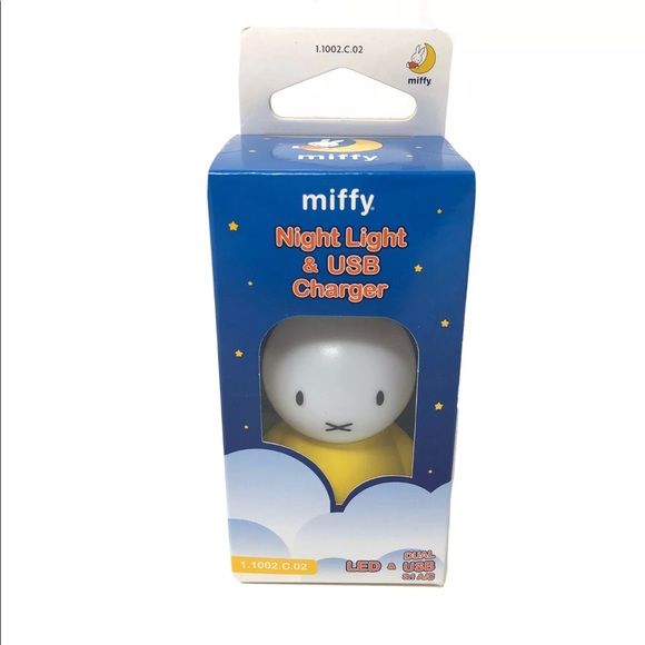 Miffy Yellow Bunny Warm White LED Night Light With Dual USB Charger 5” - Picture 3 of 7